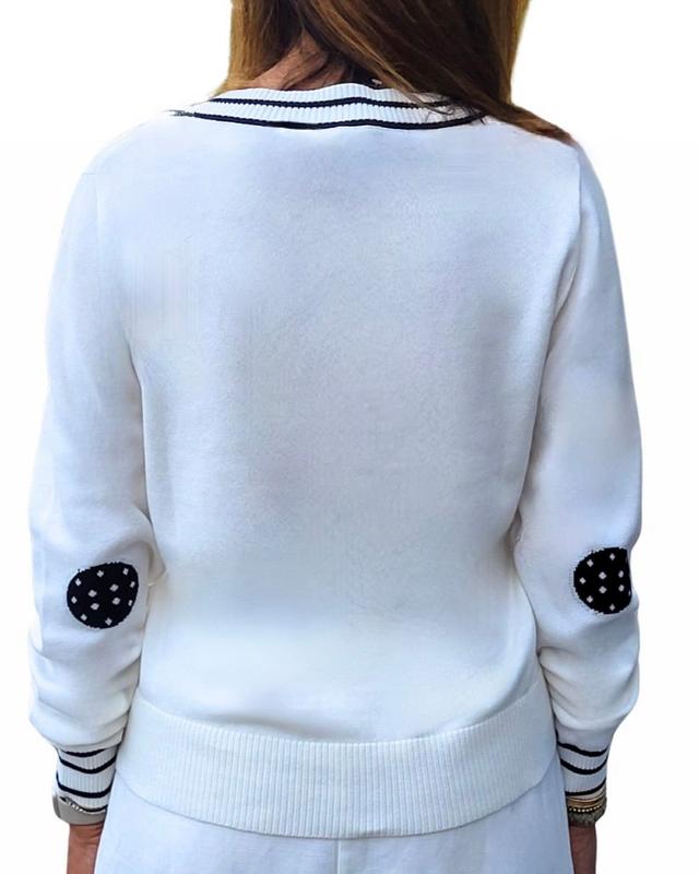 Pickletini Janice Sweater - White/Navy