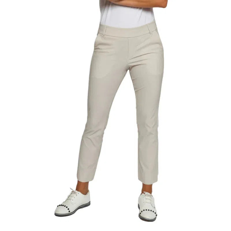 Golftini Ankle Pant - Khaki/White Houndstooth