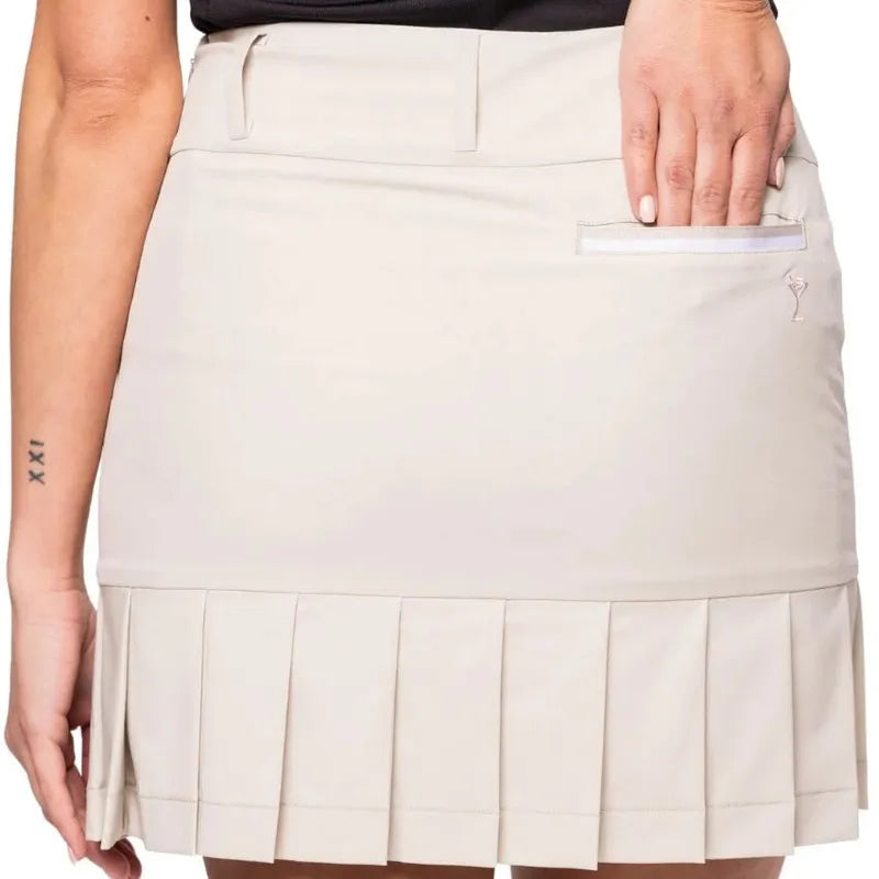 Golftini Susan Performance Pleat Skort -Khaki