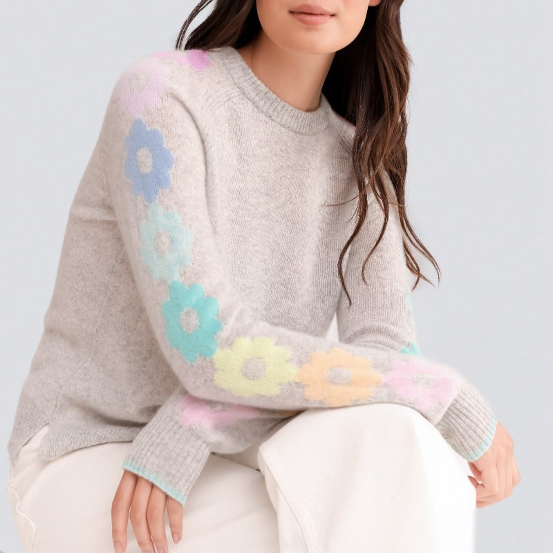 Alashan Cashmere Daisy Jones Sweater - Cloud