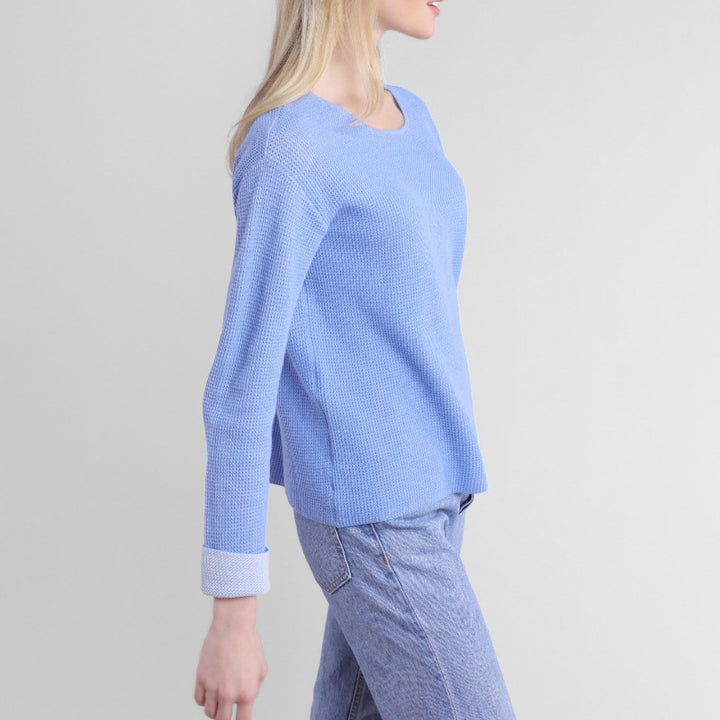 Alashan Cashmere Reversible Sweater - Weekend Blue/Rain