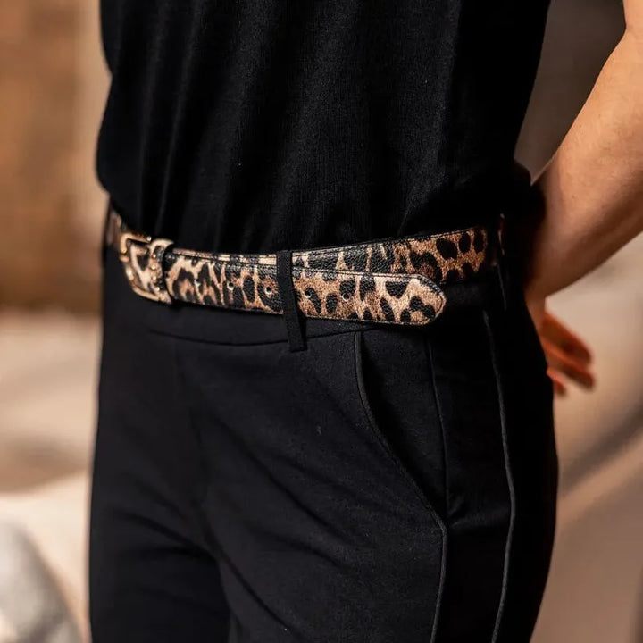 Golftini Leather Belt - Leopard