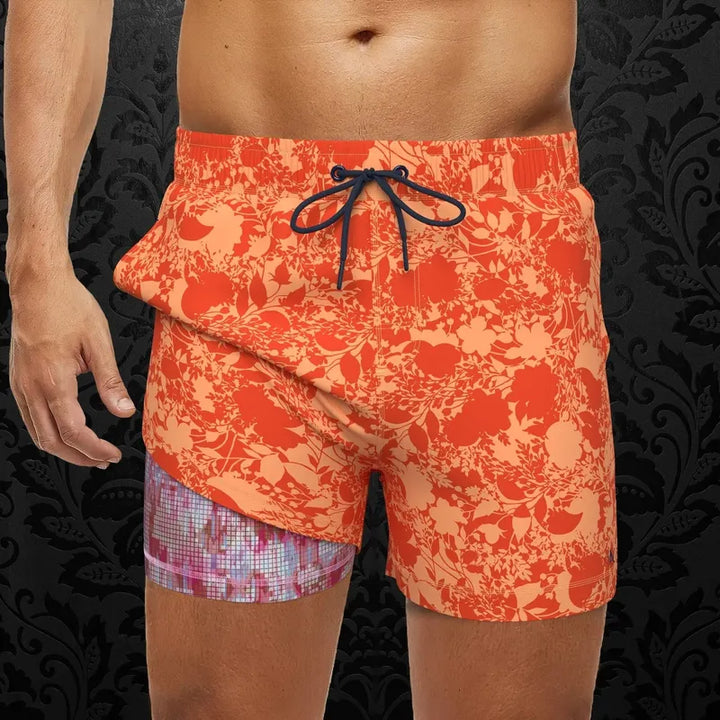 Au Noir Men's Aisen Swim Trunks - Orange