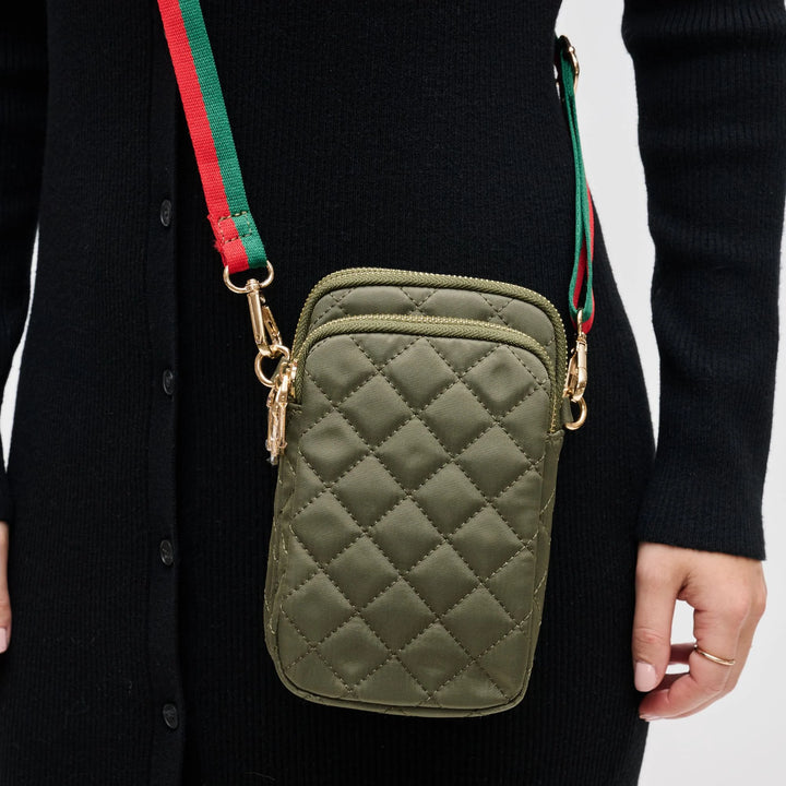 Sol & Selene Quilted Crossbody - Khaki