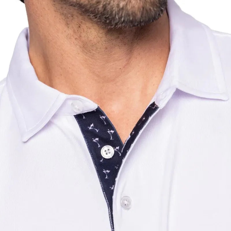 Golftini Men's Sport Polo - White