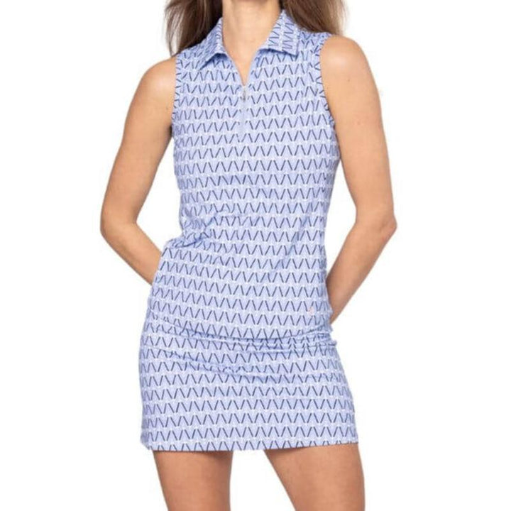 Golftini Cool Girl S/L Polo - Blue/White