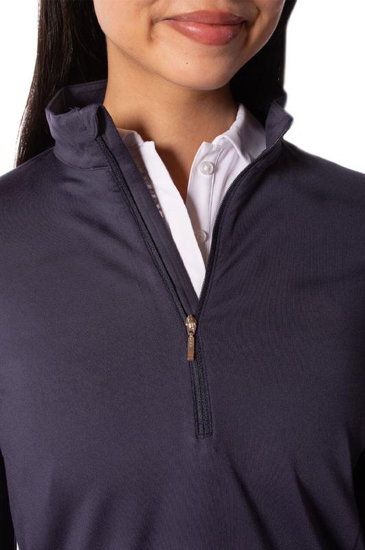 Golftini Fabulous L/S Mock Polo - Navy