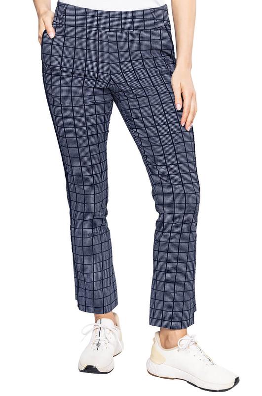 Golftini Ankle Pants - Navy Plaid