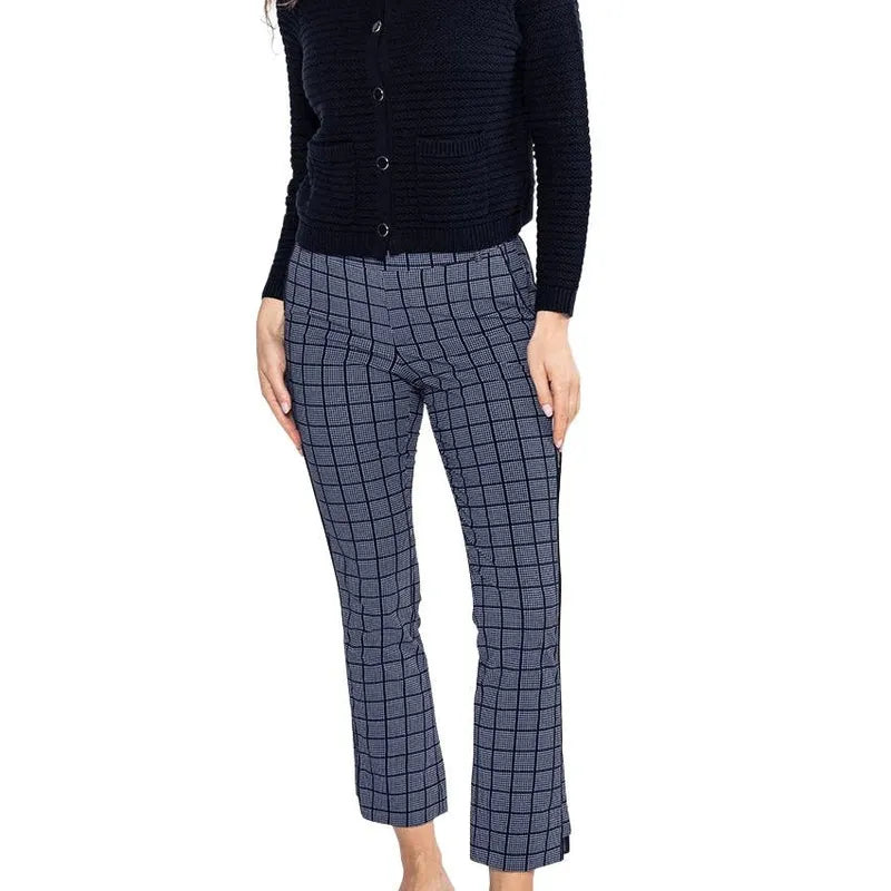Golftini Ankle Pants - Navy Plaid