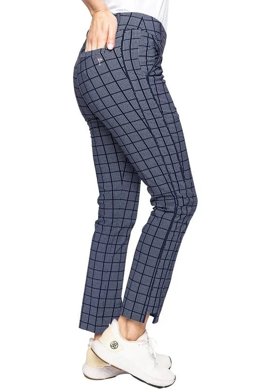 Golftini Ankle Pants - Navy Plaid