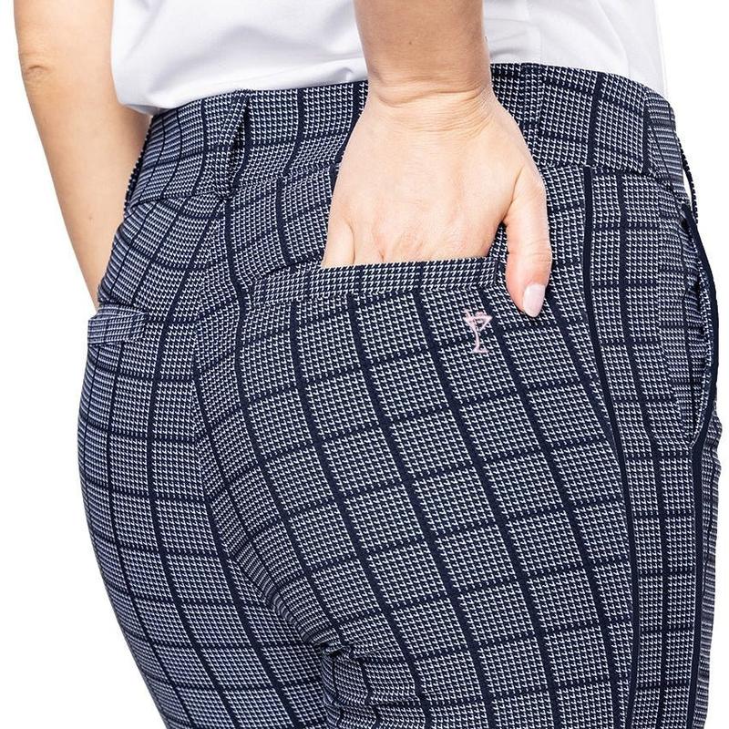 Golftini Ankle Pants - Navy Plaid