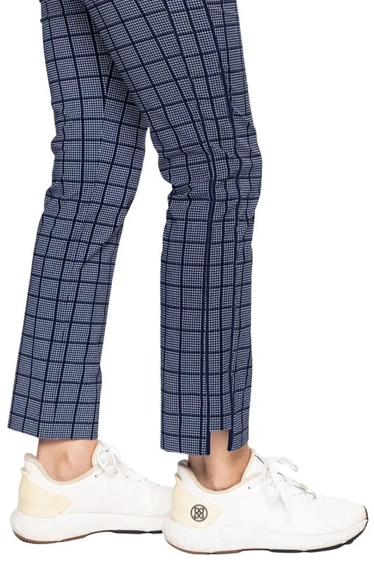 Golftini Ankle Pants - Navy Plaid