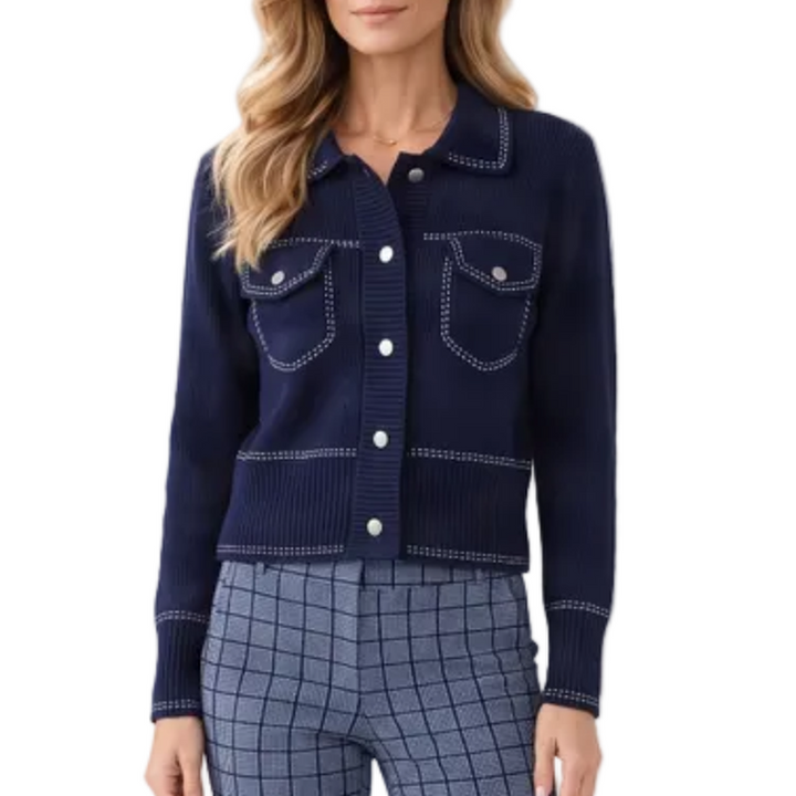 WISPR Julia Cardigan - Patriot Blue
