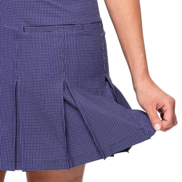 Golftini Timeless Pleated Dress - Navy Plaid