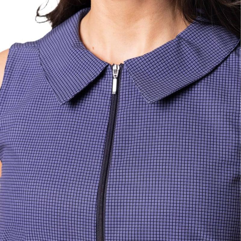 Golftini Timeless Pleated Dress - Navy Plaid