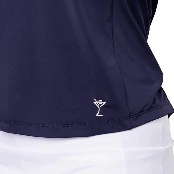 Golftini Say Yes L/S Polo - Navy/White