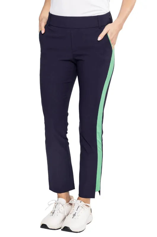 Golftini Ankle Pants - Navy/Green