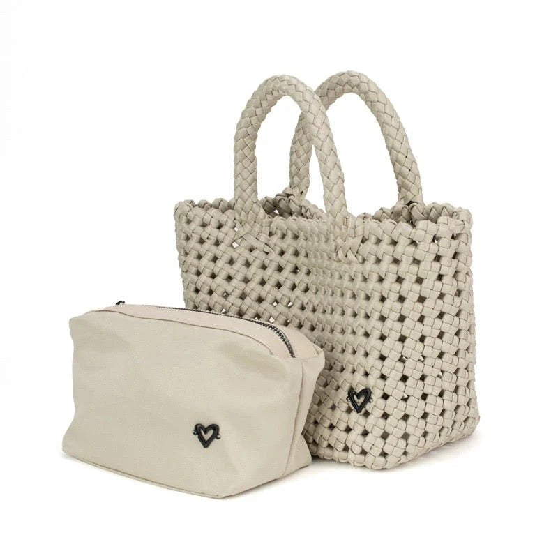 preneLOVE Cambridge Nylon Woven Tote - Bone
