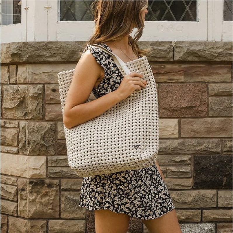preneLOVE Eston Nylon Tote - Bone
