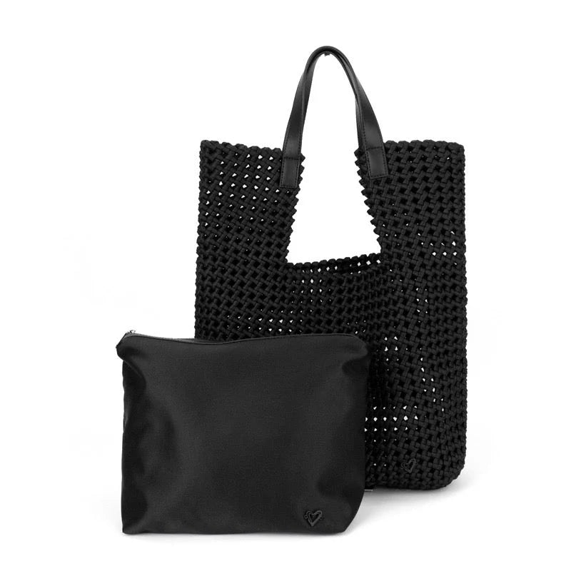 preneLOVE Eston Nylon Tote - Black