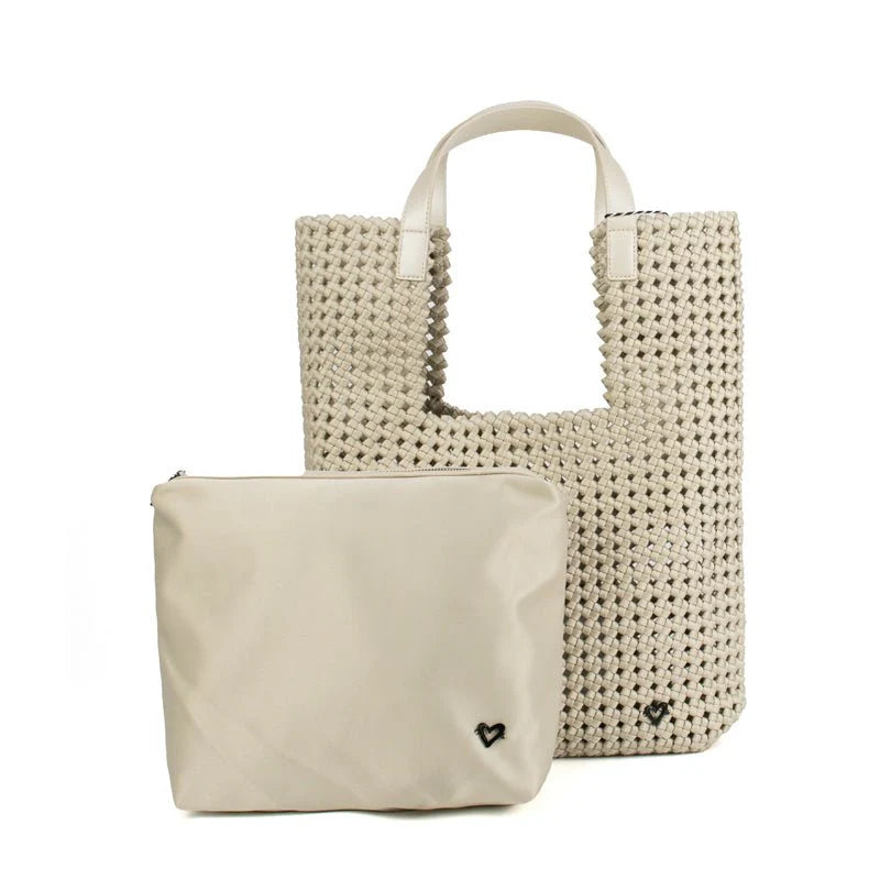 preneLOVE Eston Nylon Tote - Bone