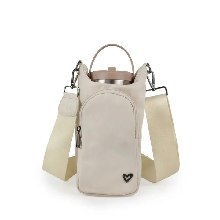 preneLOVE Hipster Waterbottle Bag - Cream Nylon