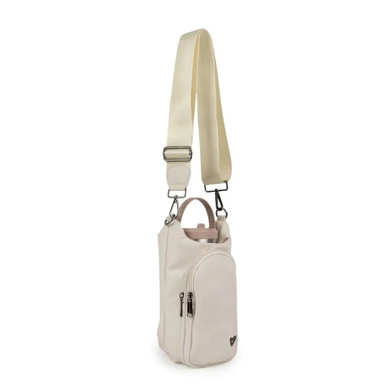 preneLOVE Hipster Waterbottle Bag - Cream Nylon