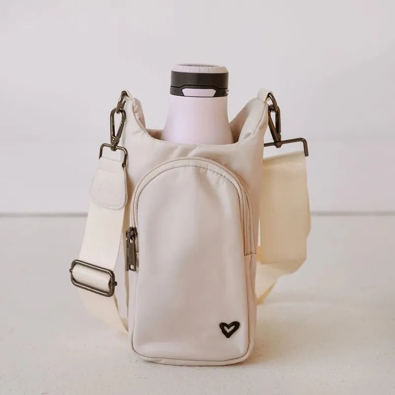 preneLOVE Hipster Waterbottle Bag - Cream Nylon