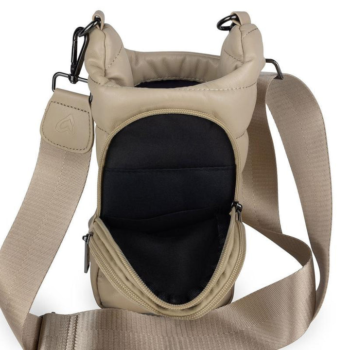 preneLOVE Hipster Waterbottle Bag - Camel Vegan Leather