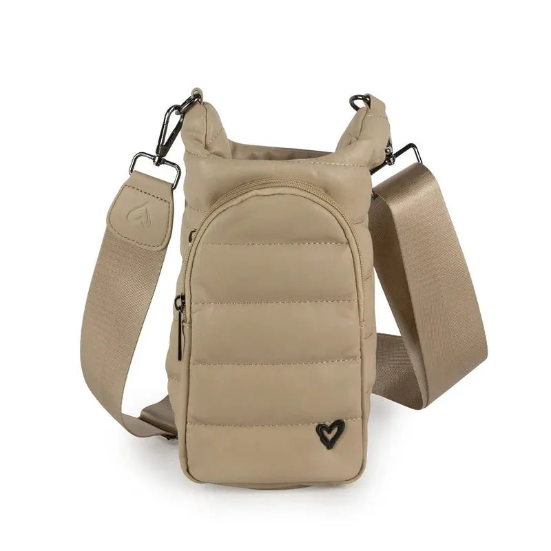 preneLOVE Hipster Waterbottle Bag - Camel Vegan Leather