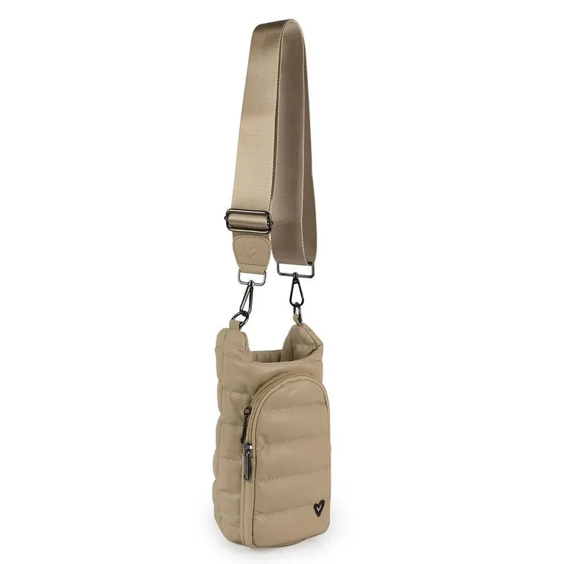 preneLOVE Hipster Waterbottle Bag - Camel Vegan Leather