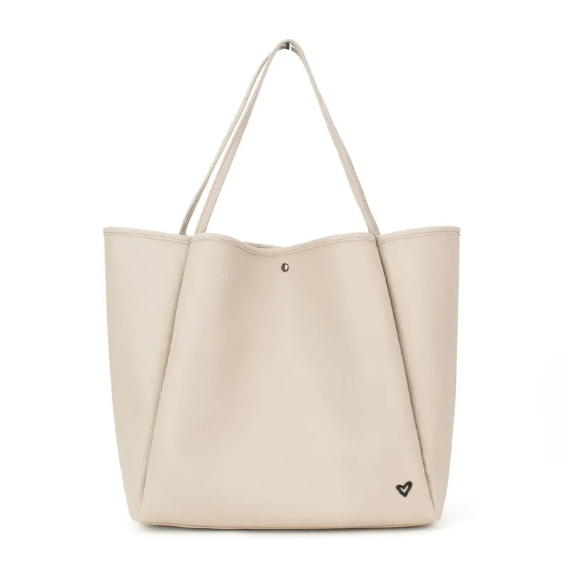 preneLOVE Keele Vegan Leather Tote - Sand