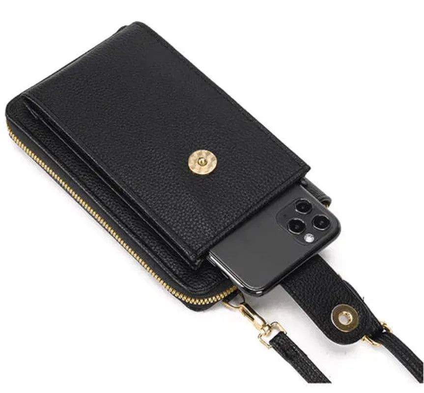 preneLOVE Solina Vegan Leather Phone Bag - Brown