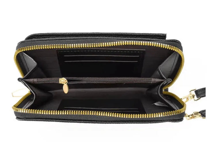 preneLOVE Solina Vegan Leather Phone Bag - Black