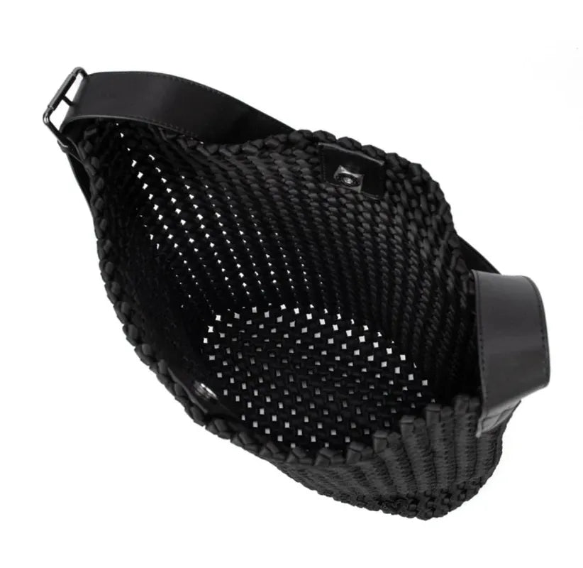 preneLOVE Osler Nylon Hobo Tote - Black