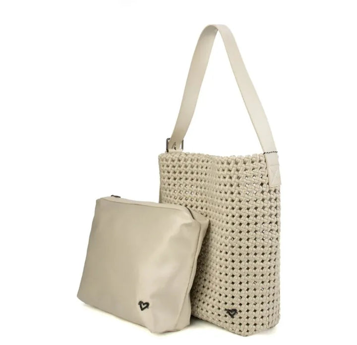 preneLOVE Osler Nylon Hobo Tote - Bone
