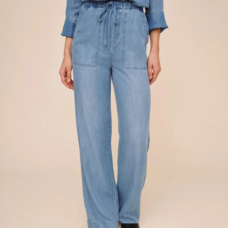 Bella Dahl Pocket Wide Leg Pant - Indigo Harbor Wash