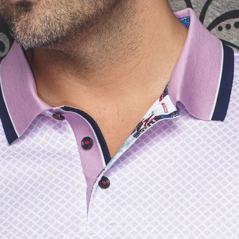 Au Noir Men's Fairmont Polo - Pink