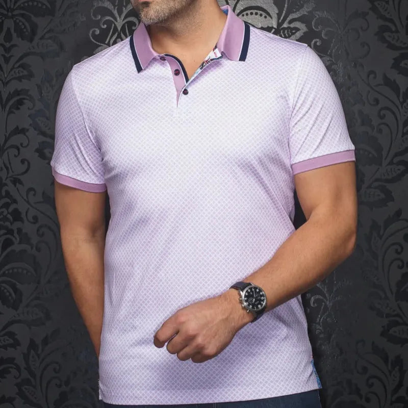 Au Noir Men's Fairmont Polo - Pink