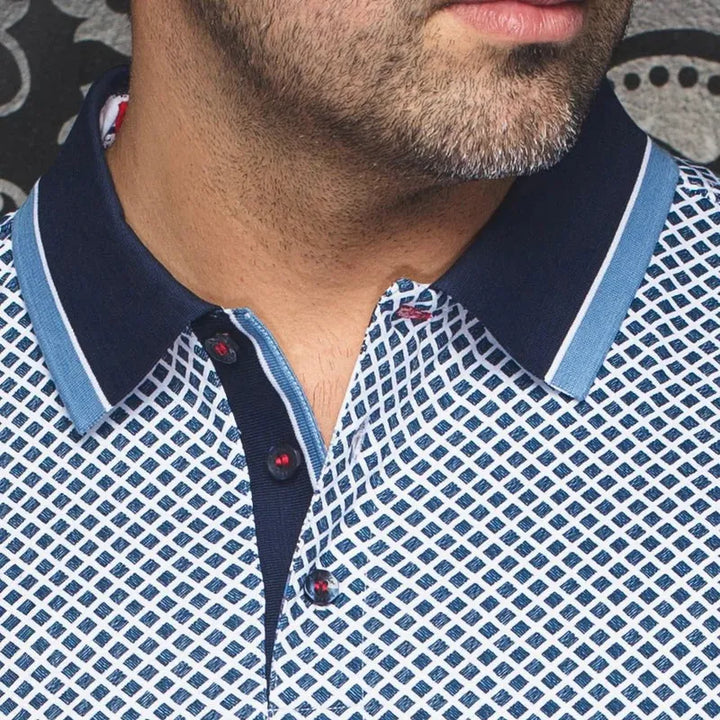 Au Noir Men's Fairmont Polo - White/Navy