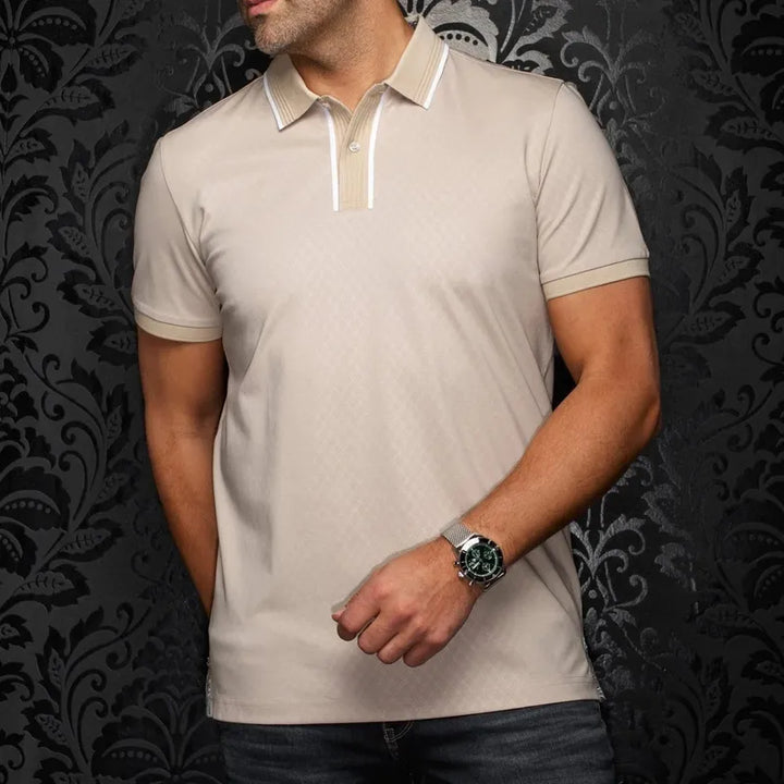 Au Noir Men's Kaan Polo - Stone