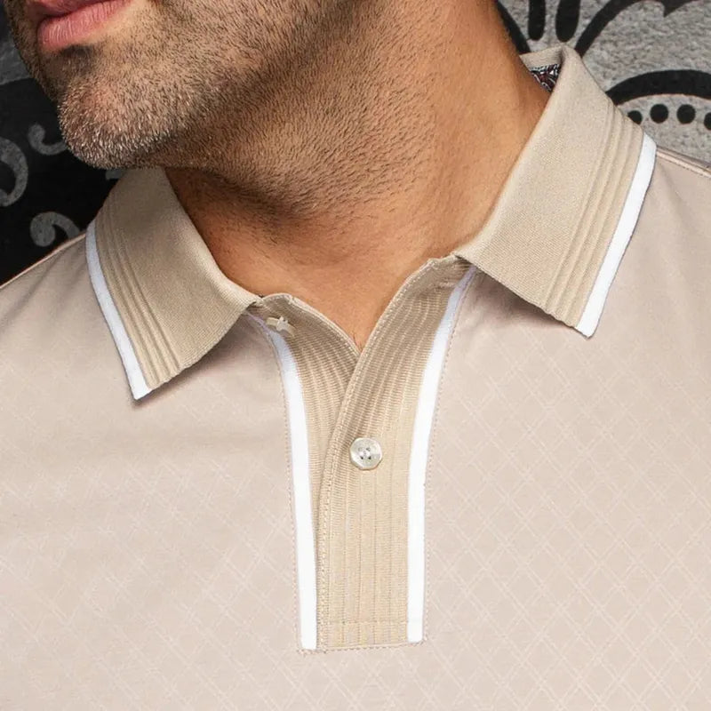 Au Noir Men's Kaan Polo - Stone