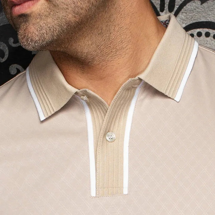 Au Noir Men's Kaan Polo - Stone
