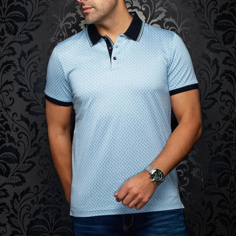 Au Noir Men's Karoo Polo - Reef Blue