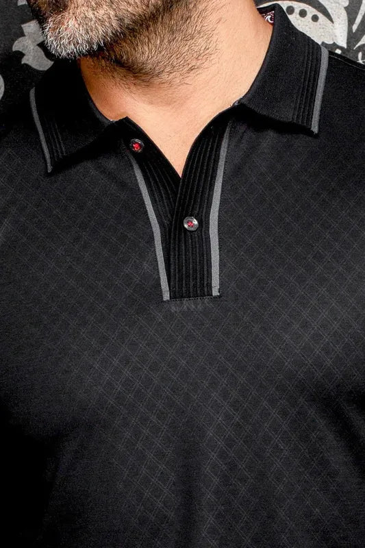 Au Noir Men's Kant L/S Polo - Black