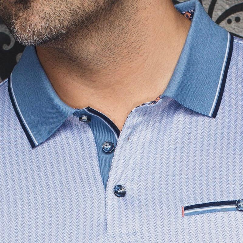Au Noir Men's Mayberry Polo - Light Blue