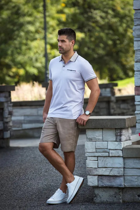 Au Noir Men's Mayberry Polo - Stone