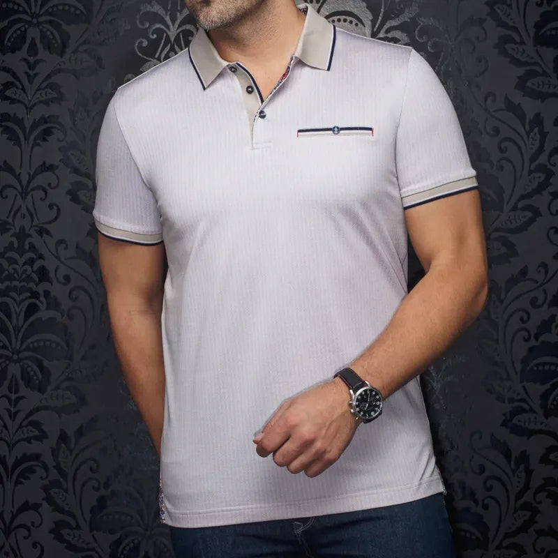 Au Noir Men's Mayberry Polo - Stone