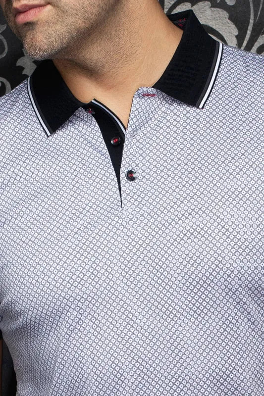 Au Noir Men's Seacliff Polo - White/Black