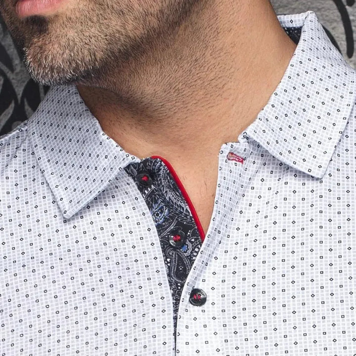 Au Noir Men's Willys Polo - White/Black